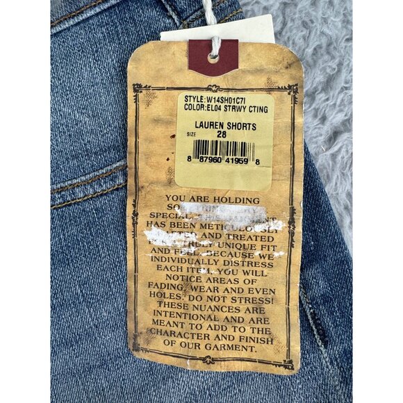 True Religion Womens Lauren Denim Shorts Size 28 Distressed Look Made In Italy N - Picture 4 of 16